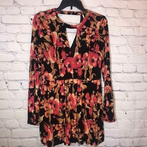 Free People Floral Long Sleeve Dress Size 8